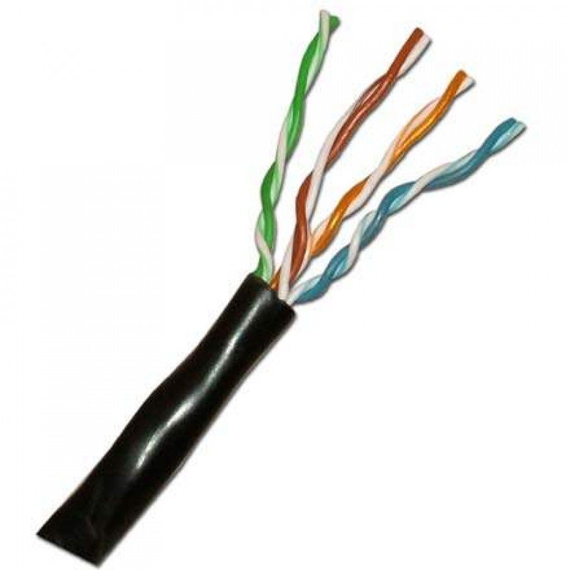 UTP ETHERNET CABLE 100m BLACK CAT 5 ΚΑΛΩΔΙΟ ΔΙΚΤΥΟΥ ΜΑΥΡΟ VCOM NC514-B-100 CAB-N081 N148